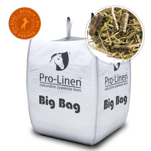 Pro-Linen® Alfibre Oil™ 350kg-kaloryczna, smakowicie pachnąca sieczka dla koni