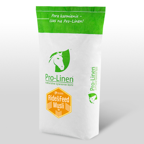 Pro-Linen® Ride&Feed Musli™ 20kg- energetyczo-regeneracyjny koncentrat paszowy dla koni wyczynowych 